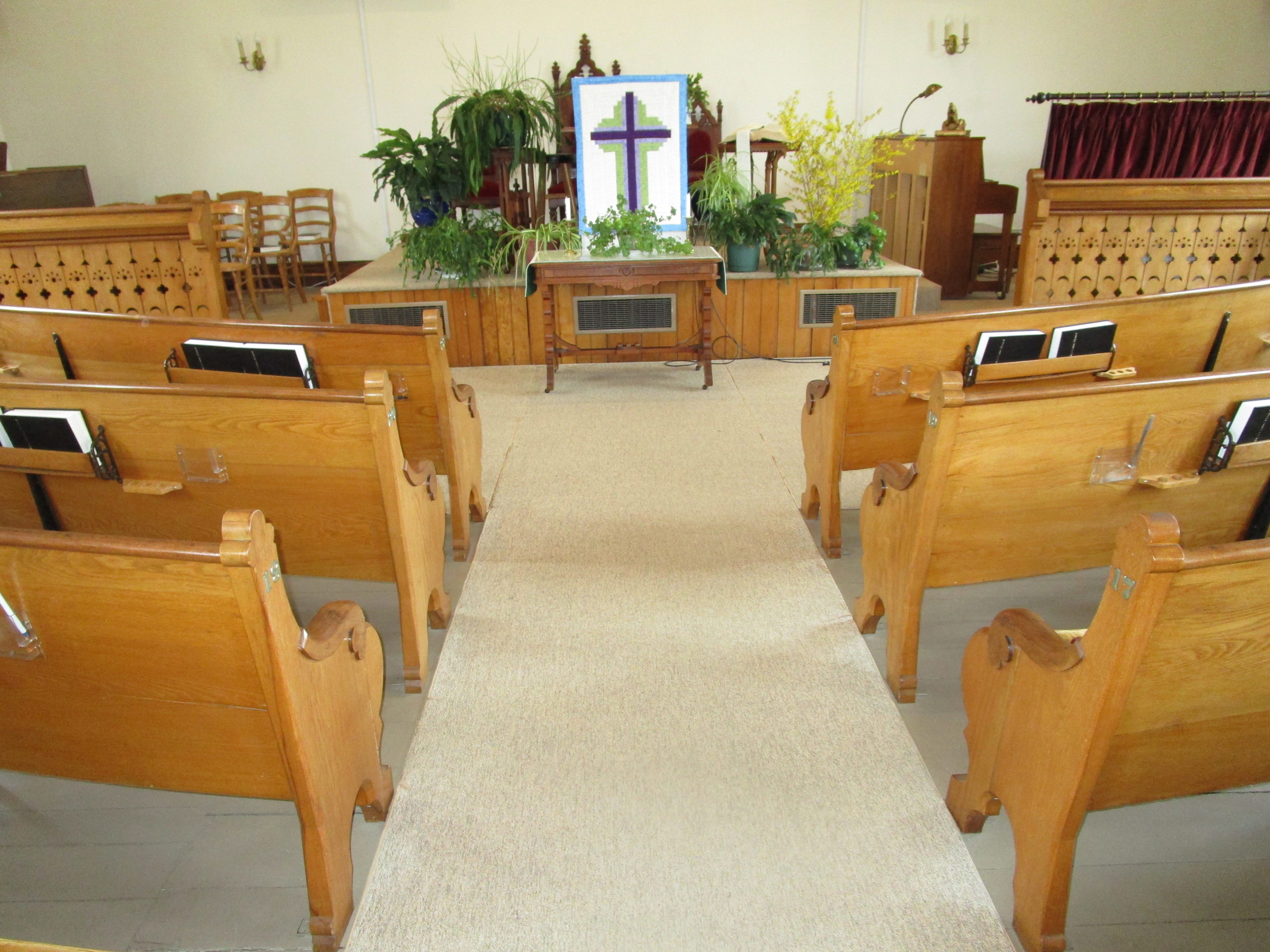 Pews of the church